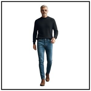 Perfect Jeans Men’s ‘Oceans’ Medium-Blue Slim-Fit Jeans / 28” x 30”